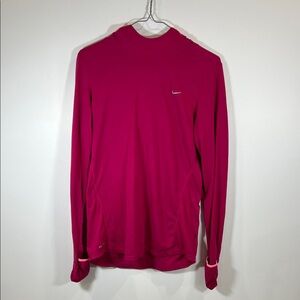 Nike Men's Fuchsia Long Sleeve Tee